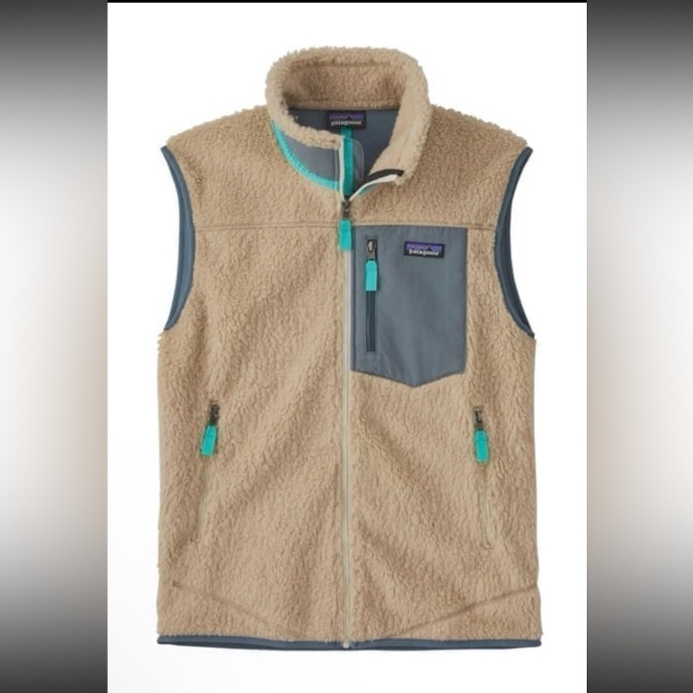 Patagonia Men's Classic Retro-X® Vest Dark Natural w/ Plume Grey size Large NWT